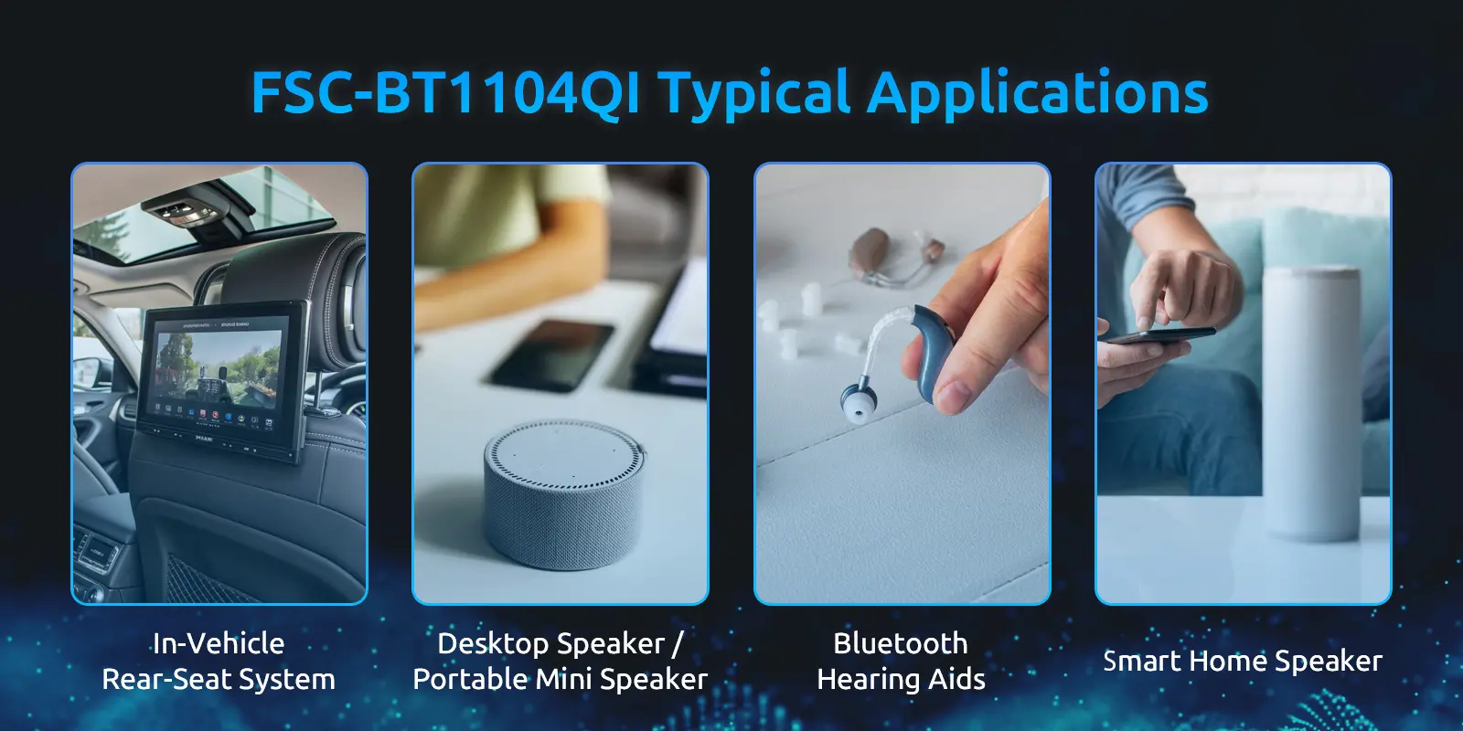 QCC3095 Bluetooth 5.4 Класічны аўдыё & LE Audio SoC Application 109 QCC3095 1