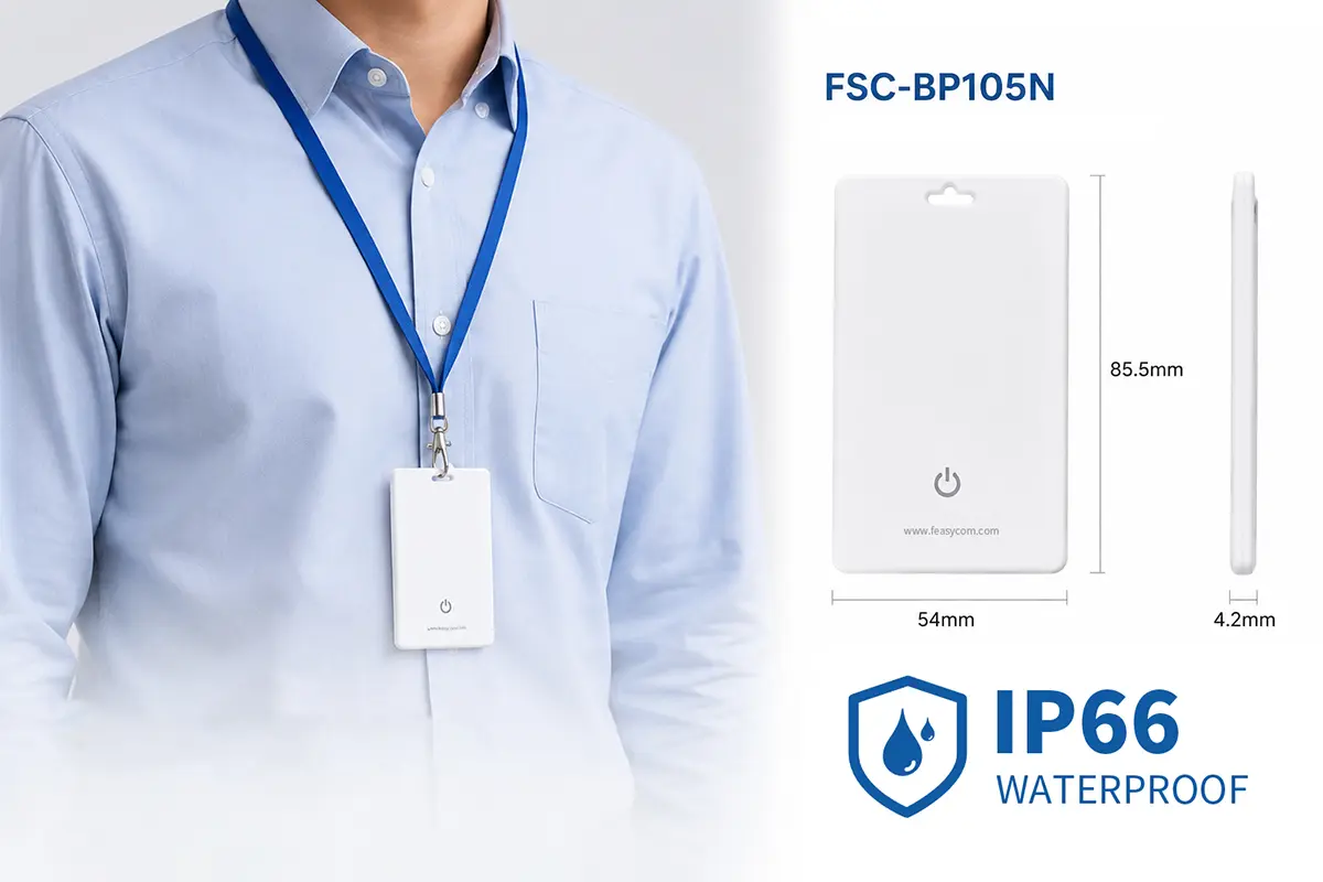 Enhancing Office Access Control and Safety with BLE & NFC Card Beacon 110 1BP105N WK19 尺寸