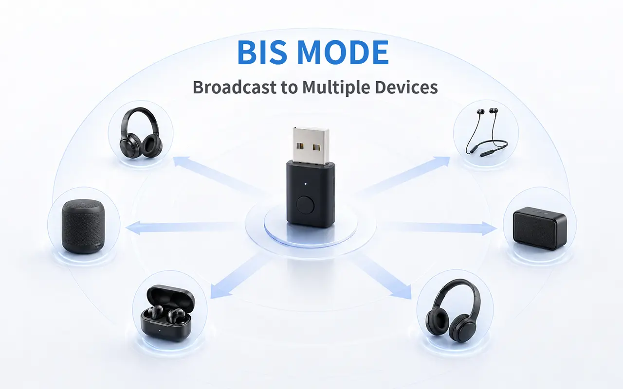 Broadcast Audio: How USB Dongle Enables Seamless Classic Bluetooth and LE Audio 111 BP401 4月 WK18 BIS