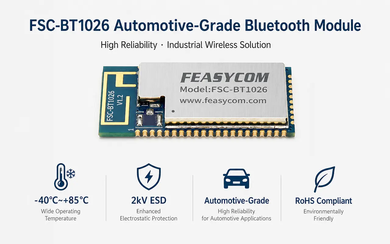 Qualcomm QCC3024 BT5.1 Audio Receiver Module 109 BT1026C WK52 车规级蓝牙音频模块